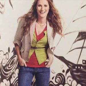 Cabi striped business casual blazer style 391